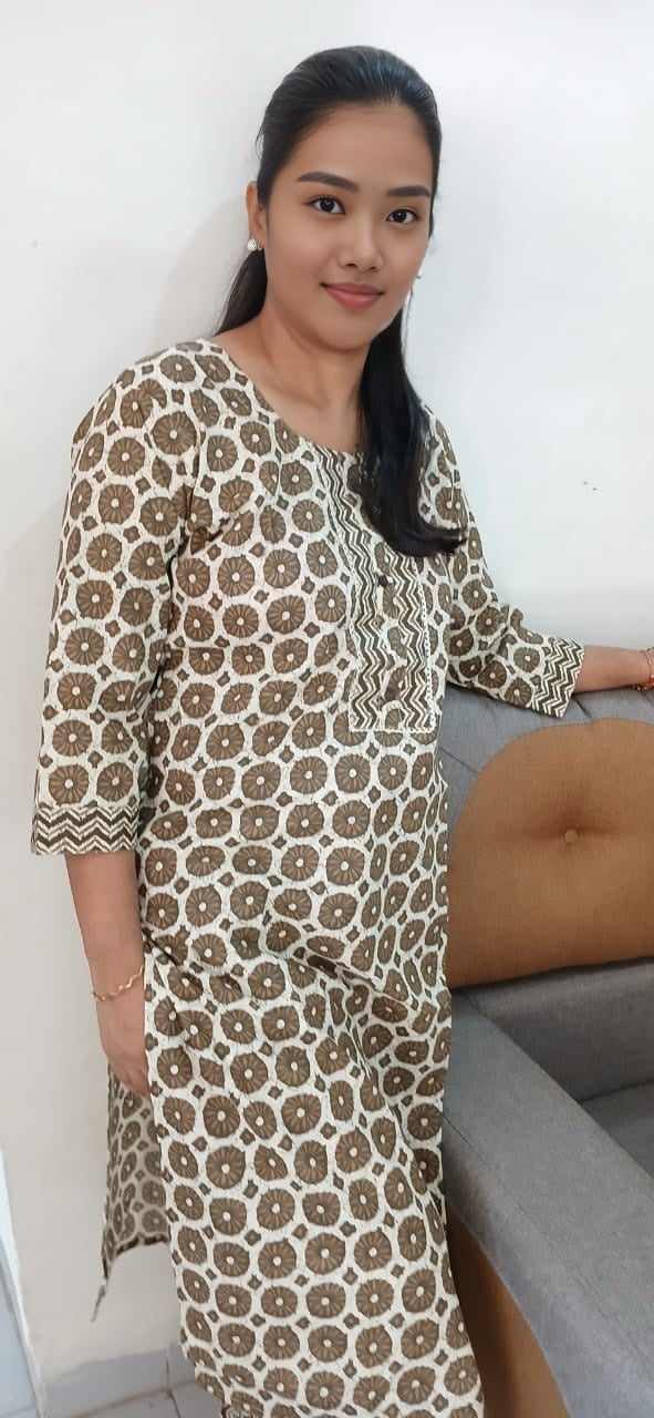 2a BROWN PRINT SUIT SET