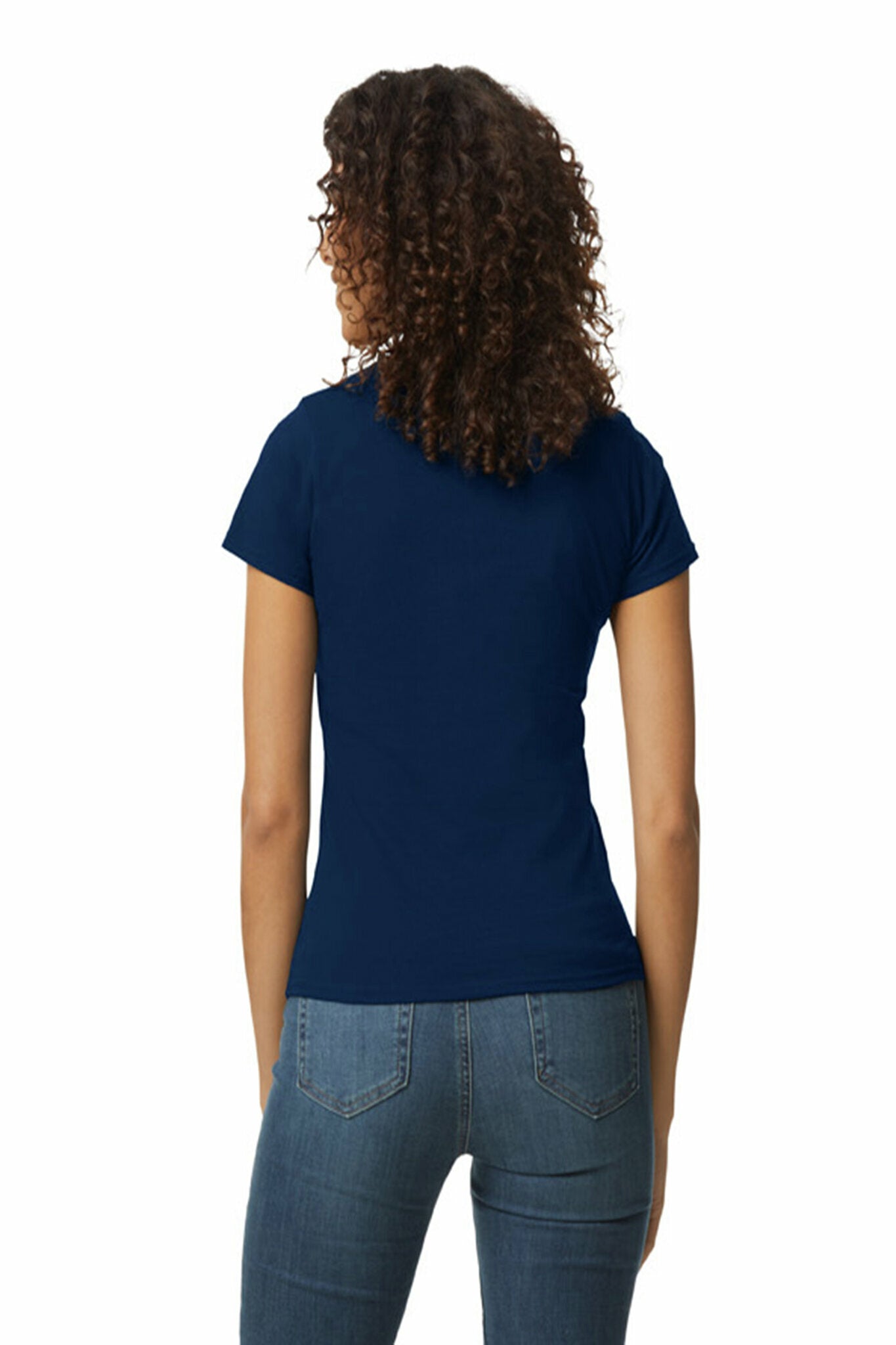 9b UNISEX ROUND NECK T SHIRT COMBED COTTON NAVY