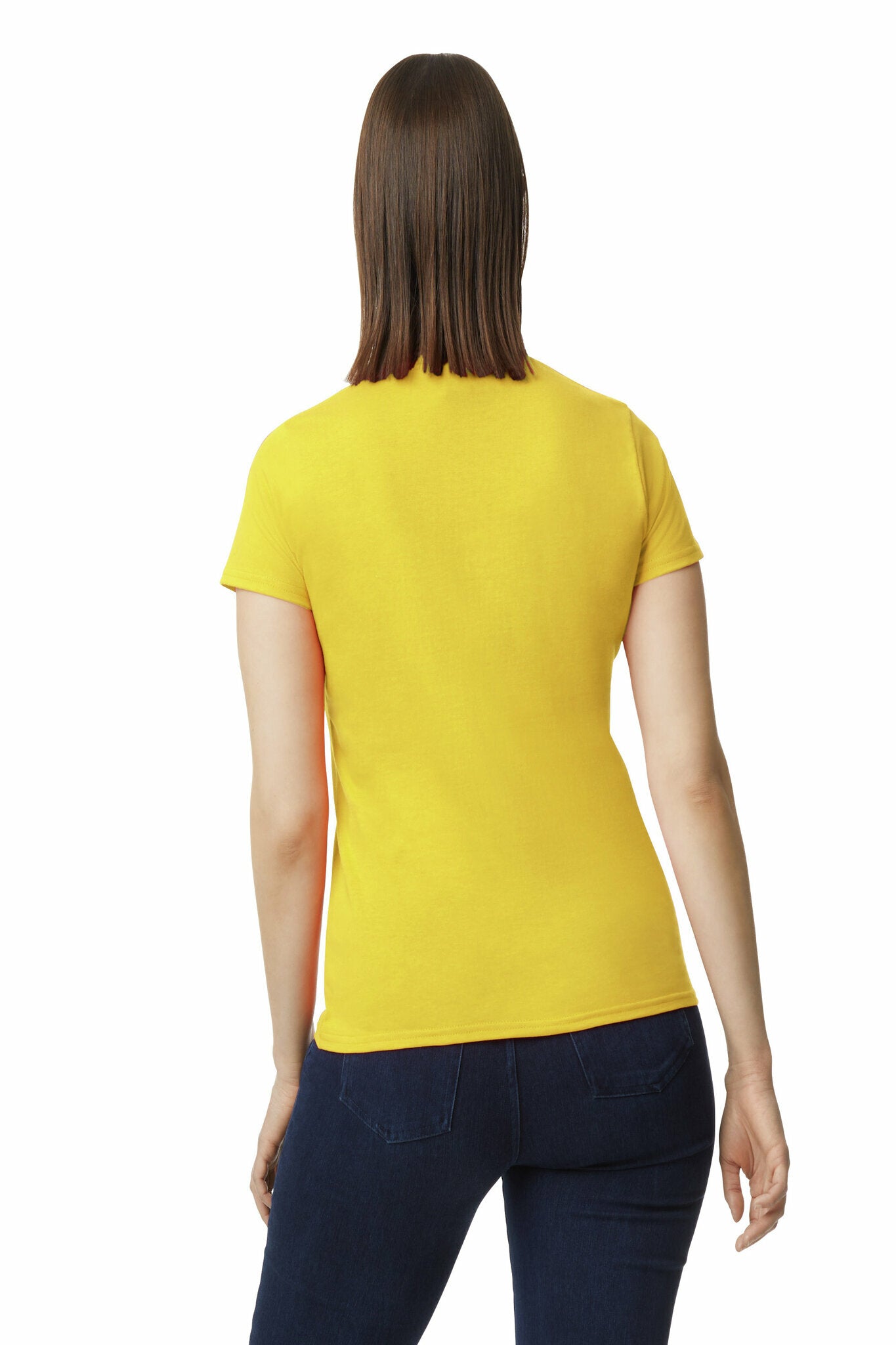 9D UNISEX ROUND NECK T SHIRT COMBED COTTON YELLOW