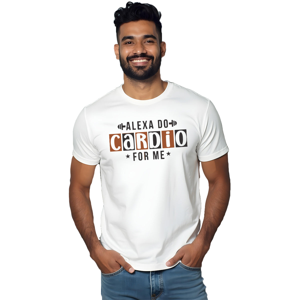 1 UNISEX TSHIRT ALEXA CARDIO WHITE