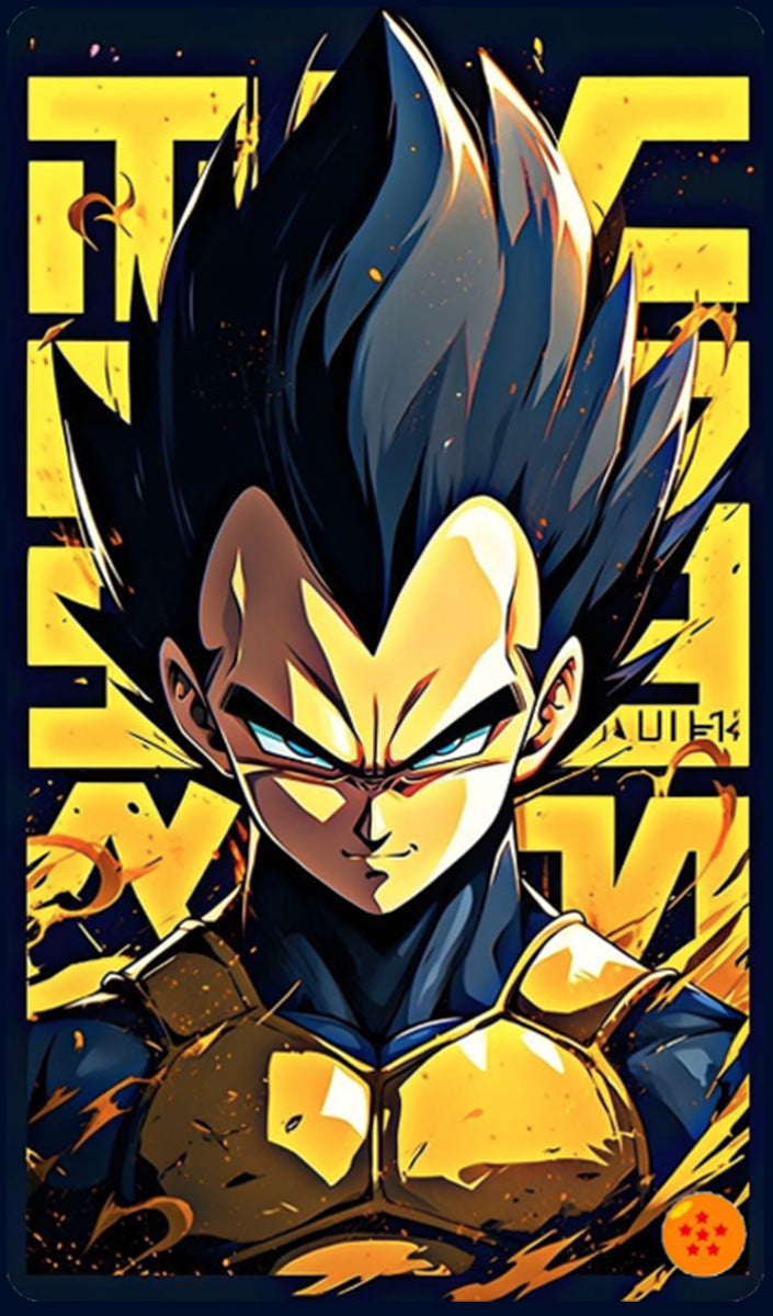 1 UNISEX TSHIRT PRINCE VEGETA BLACK