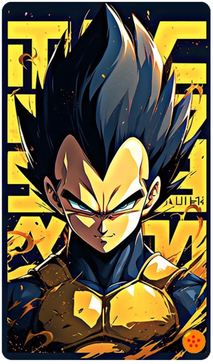 1 UNISEX TSHIRT PRINCE VEGETA BLACK