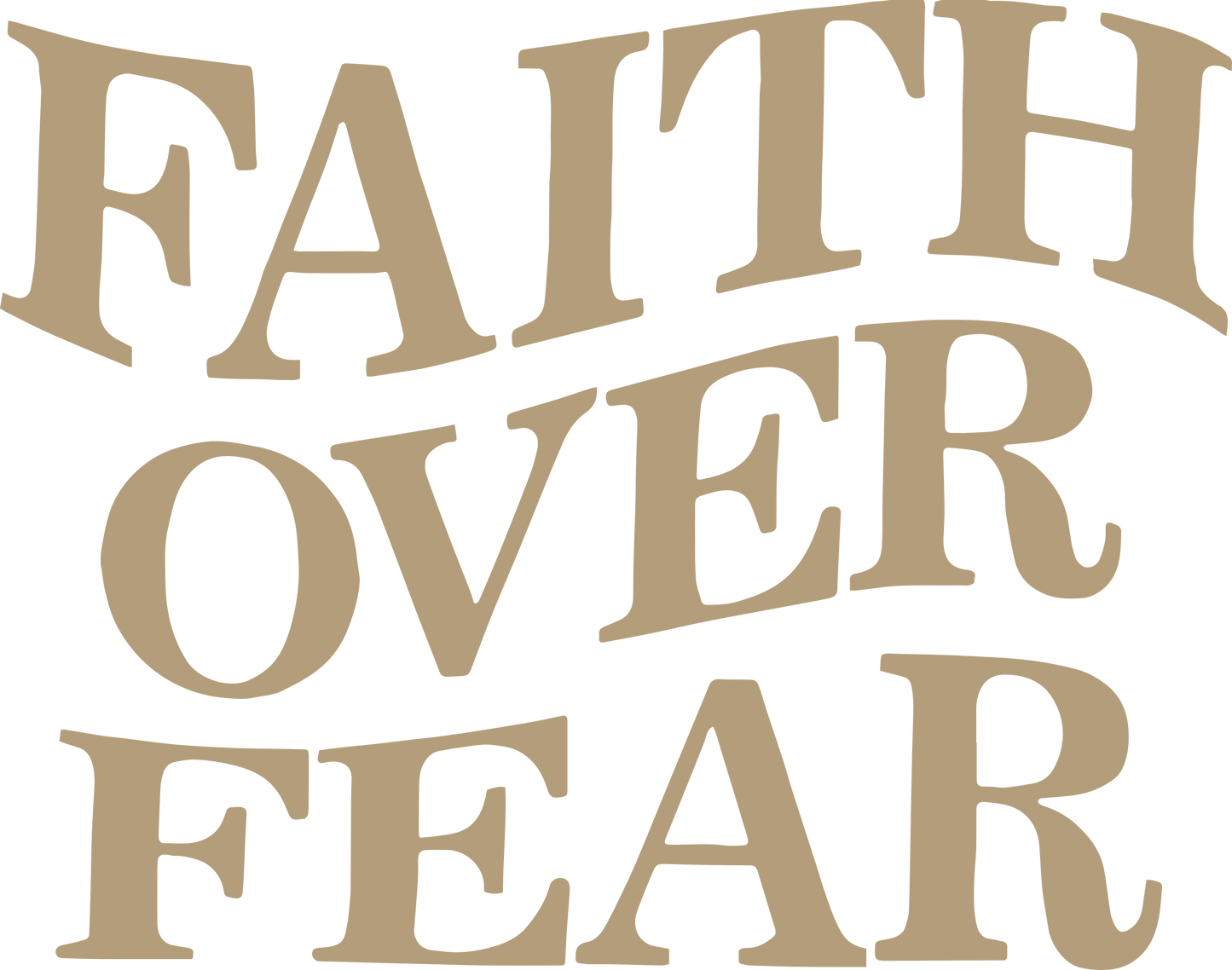 1f UNISEX TSHIRT FAITH OVER FEAR DK BROWN