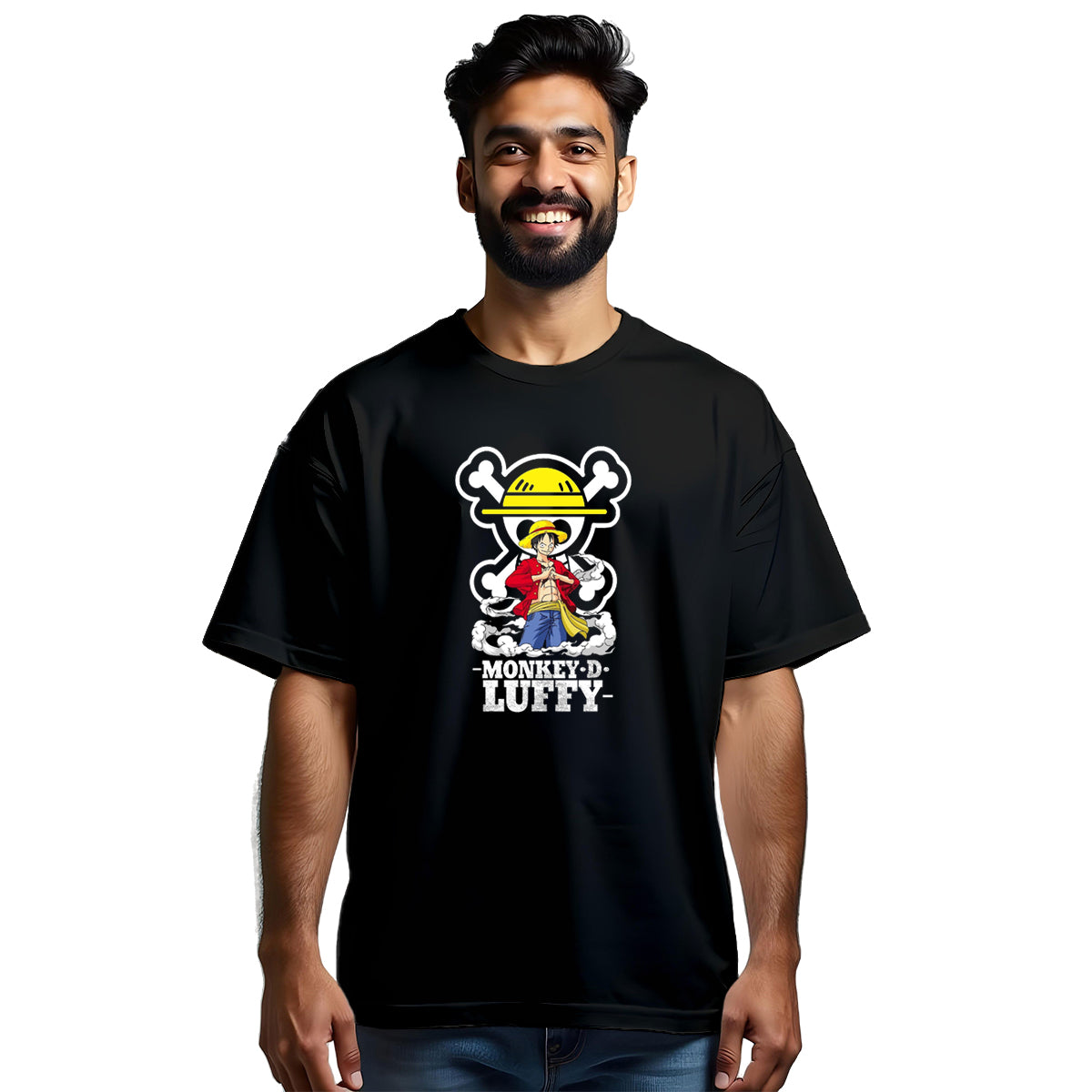 1E UNISEX TSHIRT LUFFY BLACK