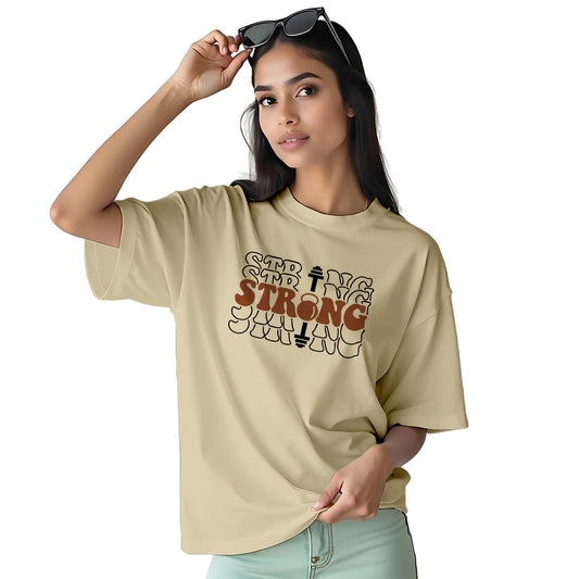 1C UNISEX OVERSIZED TSHIRT STRONG BEIGE